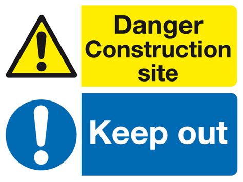 Danger Construction Site Keep Out sign | Construction safety signs