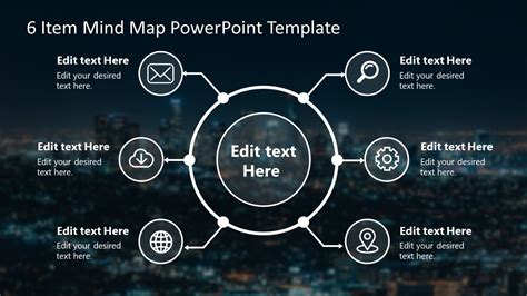 6-Item Mind Map PowerPoint Template & Google Slides