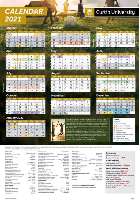 Curtin wall calendar 2021 - Thumbnail image supplied by CCDM. CALENDAR 2021 2021: International ...