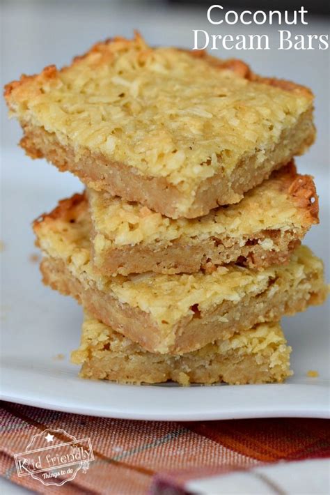 The Best Coconut Dream Bars Recipe | Kid Friendly Things To Do