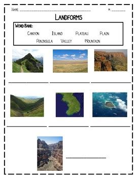 Landforms & Bodies of Water Quiz by Veronica Schmidt | TPT