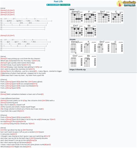 Chord: Past Life - tab, song lyric, sheet, guitar, ukulele | chords.vip