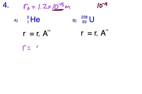 SOLVED:Find the radius of a nucleus of (a) 2^4He and (b) ^23893U