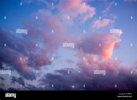 Pink Fluffy Clouds Stock Photo - Alamy