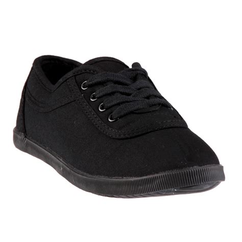 Basic Editions Women's Eavan Canvas Lace Oxford - Black