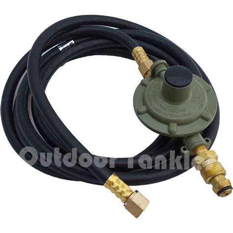 Propane Gas Regulator and Hose for 100/400-lb Tanks | Outdoor Tankless