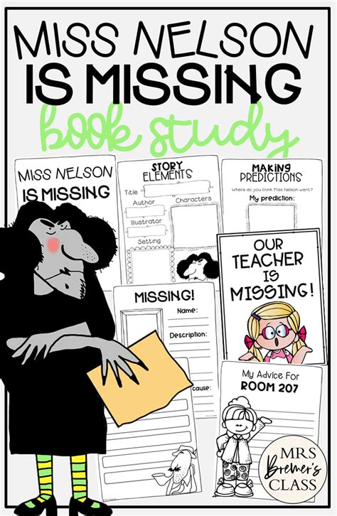 Miss Nelson Is Missing! Book Study and Class Book Activity | Book study, Book study activities ...