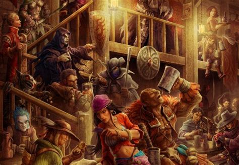 Crowded Fantasy Tavern audio atmosphere | Fantasy artwork, Fantasy art ...