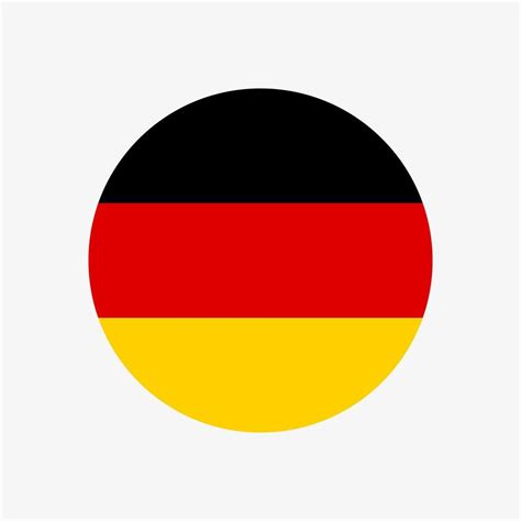 icono de vector de bandera alemana redonda aislado sobre fondo blanco. la bandera de alemania en ...