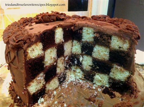 Tried and True Favorite Recipes: 4 Layer Checkerboard Cake