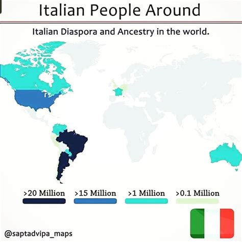 Italian diaspora across the world. : r/MapPorn