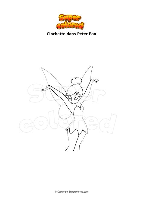 Coloriage Clochette dans Peter Pan - Supercolored.com