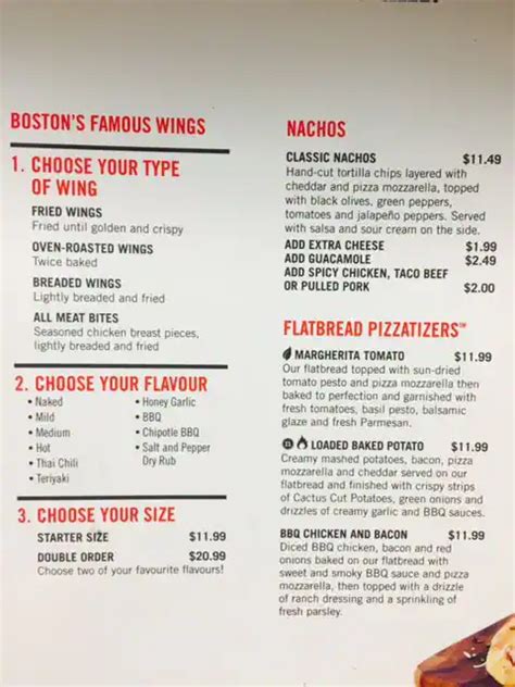 Boston Pizza Menu, Menu for Boston Pizza, Barrhaven, Ottawa - Urbanspoon/Zomato