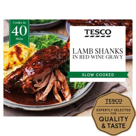 Tesco 2X Lamb Shanks In Red Wine Gravy 780G - Tesco Groceries