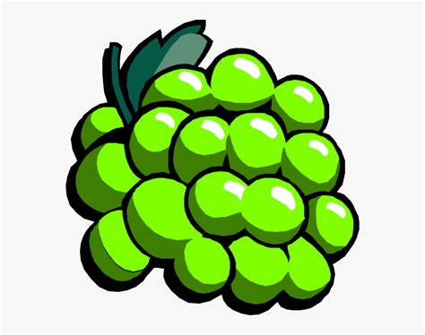 Green - Grapes - Clipart - Grapes Clip Art, HD Png Download - kindpng