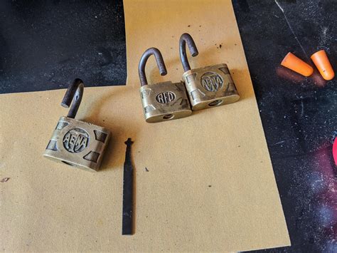 First warded lock pick I've ever made (old keyless warded locks I bought in a bulk lot) : r ...