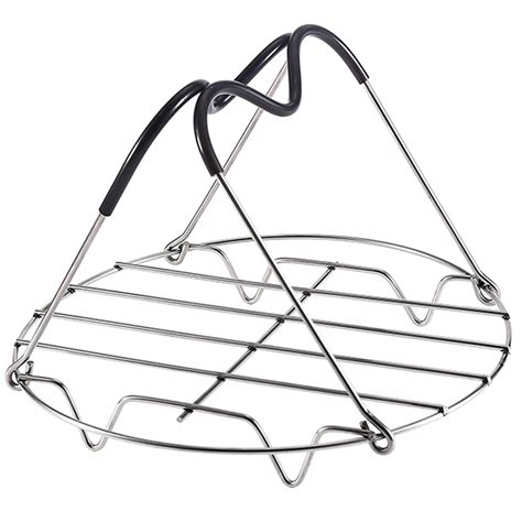 Steamer Rack Trivet Stainless Steel Steaming Rack Round Cooking Rack with Handle | Walmart Canada