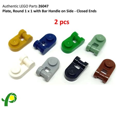 LEGO Parts 26047 Plate Modified 1x1 Rounded w/ Handle Black Sold per 2 pieces Lot | Shopee ...