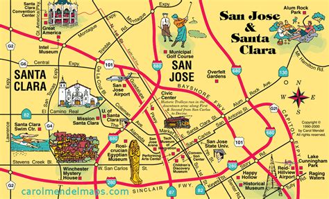 Map of San Jose & Santa Clara