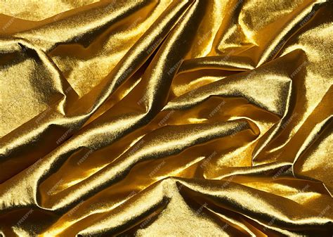 Premium Photo | Gold fabric with a gold foil pattern