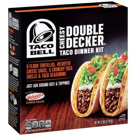 Taco Bell Cheesy Double Decker Taco Dinner Kit, 13.86 oz - Walmart.com