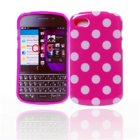 Blackberry Q10 – Polka Dot TPU Flex Gel Cover Cases – 9 pieces