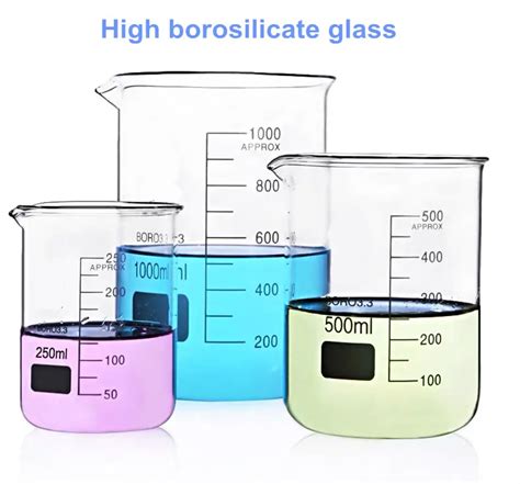 Haiju Lab Chemistry Beaker Laboratory Glass Beaker Glass 250 Ml Glass Beaker 2000 Ml Capacity ...