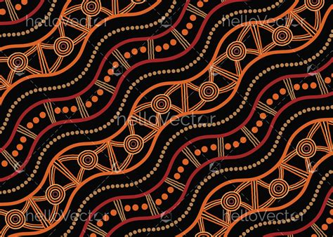 Aboriginal vector seamless pattern background. - Download Graphics & Vectors