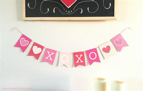 Valentine's Day Printable Banner | Printable banner, Valentine's day ...