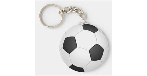 Soccer Ball Sports Pattern Keychain | Zazzle.com