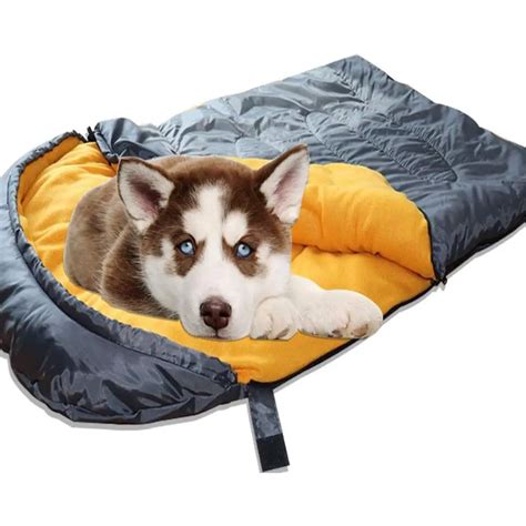 Dog Sleeping Bag Mat Waterproof Warm Large Portable Dog Bed with Storage Bag Indoor Outdoor ...