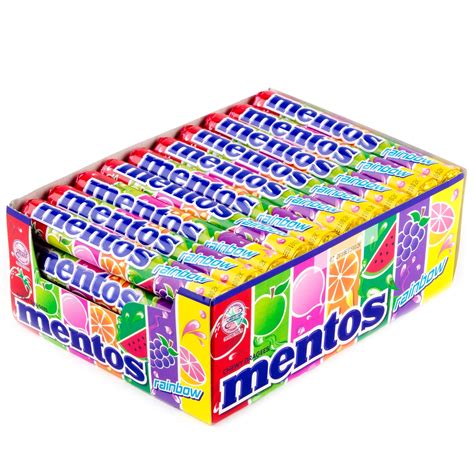 Mentos Rainbow Fruit Candy Rolls - 40CT Case • Mentos Candy & Gum • Taffy Candy, Soft & Chewy ...