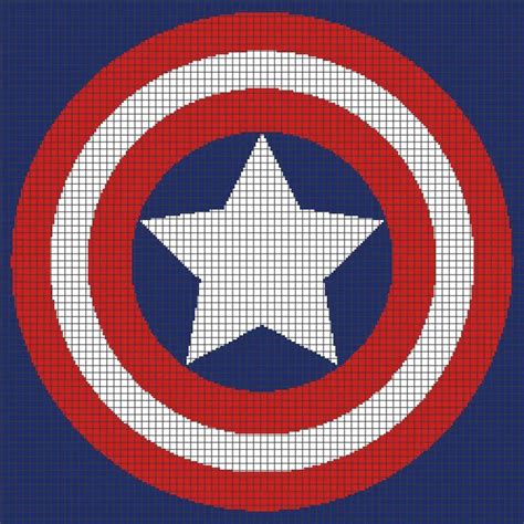 Captain America Shield (Graph AND Row-by-Row Written Crochet ...