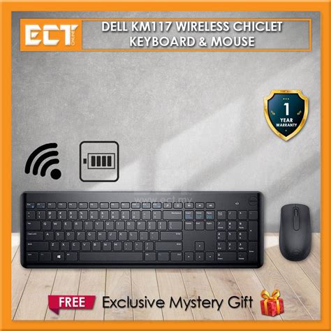 Genuine Dell KM117 Multimedia Wireless Chiclet Keyboard + Mouse (Combo)