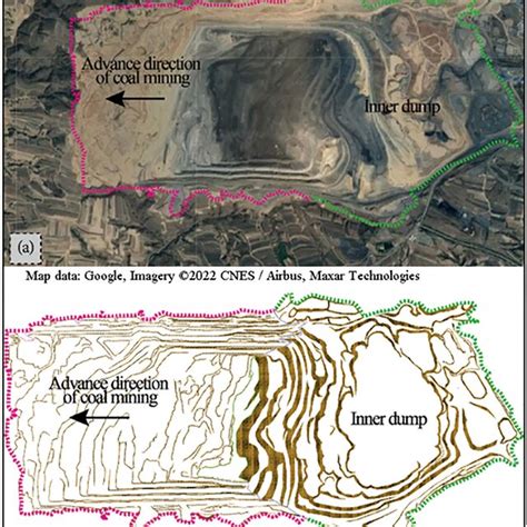 Location of the study area and Geomorphology of the open pit mine: (a ...