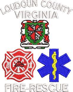 Embroidery only of Loudoun County CFRS Logo Only – Powercall Sirens LLC