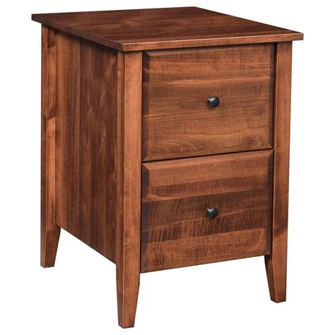 Maple Hill Woodworking Hampton Transitional Solid Wood 2-Drawer File Cabinet | Saugerties ...