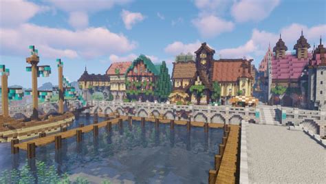 WIP view of the port city! http://www.youtube.com/c/fWhip | Minecraft ...