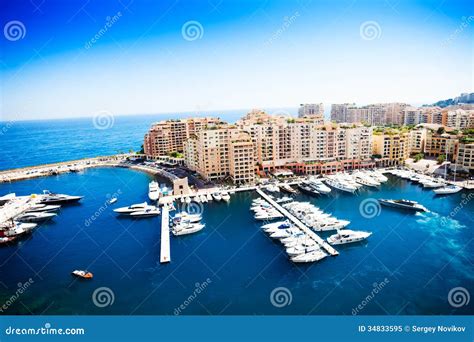 Port and yachts in Monaco stock image. Image of modern - 34833595