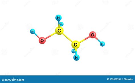 Ethylene Glycol, Diol, C2H6O2 Molecule. It Is Used For Manufacture Of Polyester Fibers And For ...