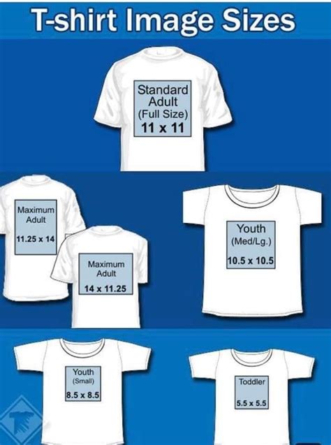 Decal Sizes for T-shirts | T shirt image, Shirt designs, Vinyl shirts