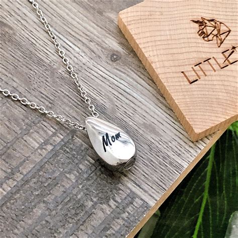 Personalized Urn Necklace Ashes Cremation Necklace Teardrop - Etsy ...