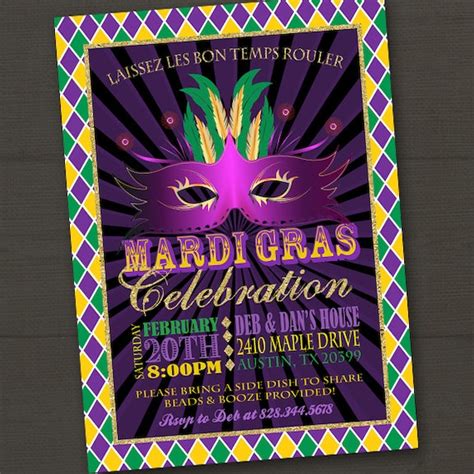 Dinywageman: Mardi Gras Party Invitations Ideas