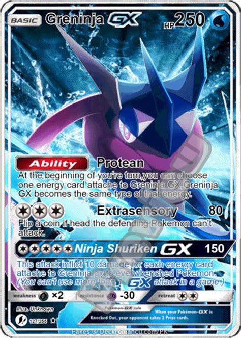 Greninja Gx Pokemon Card - Etsy