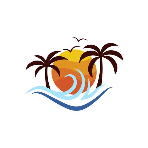 Beach Logo Design Template 5051541 Vector Art at Vecteezy