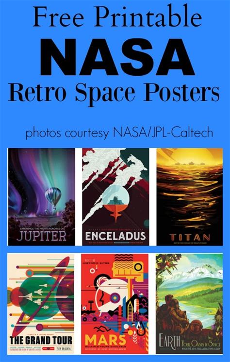 FREE Printable Retro Space Posters by NASA