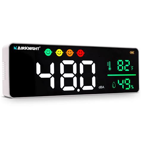 Buy AirKnight 3-in-1 Decibel Meter Sound Level Reader + Humidity & Temperature. Classroom Noise ...