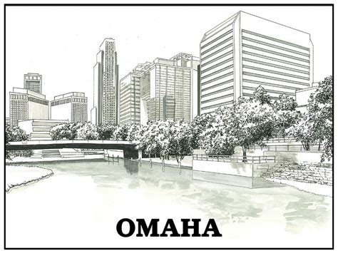 Omaha City Skyline Painting by John Stoeckley - Fine Art America