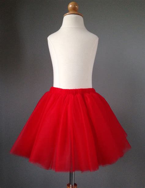 Girls Red Tutu-valentines Tutu Red Tulle Skirt Any Size - Etsy