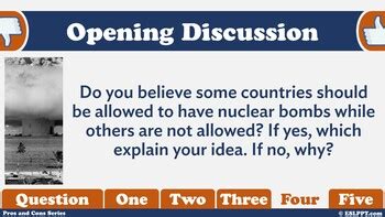 The Pros and Cons of Nuclear Disarmament by ESLPPT | TpT